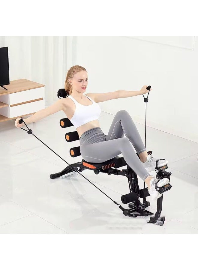 سبورت كيو جهاز تمرين متكامل للبطن والظهر والذراعين مع دواسات أب ستب 360 متعدد الوظائف لتمارين البطن + الدراجة و مقعد مرن بوسادات حماية – مقاومات شد و مناسب للتخسيس وبناء العضلات للمنزل - Image 5