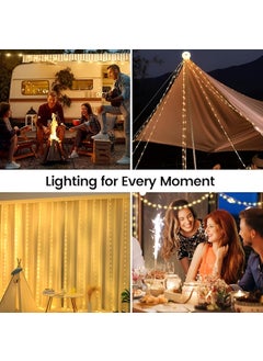 HaRvic HaRvic Camping Lantern with String 8 Lighting Modes 328ft Outdoor String Lights 2 in 1 USB Rechargeable Camping String Light Waterproof Portable LED Tent Light for Yard Garden Outdoor Hiking  - Image 3