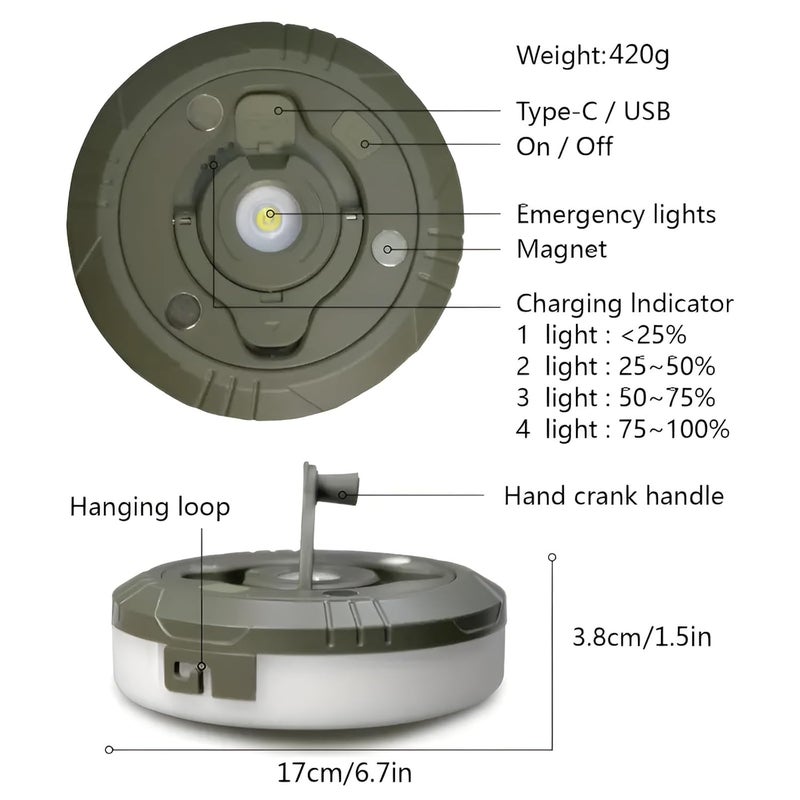 HaRvic HaRvic Camping Lantern with String 8 Lighting Modes 328ft Outdoor String Lights 2 in 1 USB Rechargeable Camping String Light Waterproof Portable LED Tent Light for Yard Garden Outdoor Hiking  - Image 4