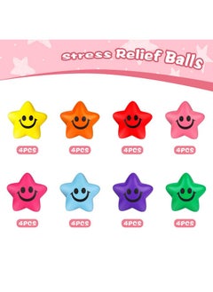 32Pcs Stress Balls For Kids, 2Inch Mini Foam Smile Ball Star Smile Face Stress Balls Colorful Foam Squeeze Balls Fidget Sensory Classroom Prizes - pzsku/Z78E92CA8DC6DF8D9DEB2Z/45/_/1733729964/6b07e760-3dea-4902-9fda-74867c626ff8