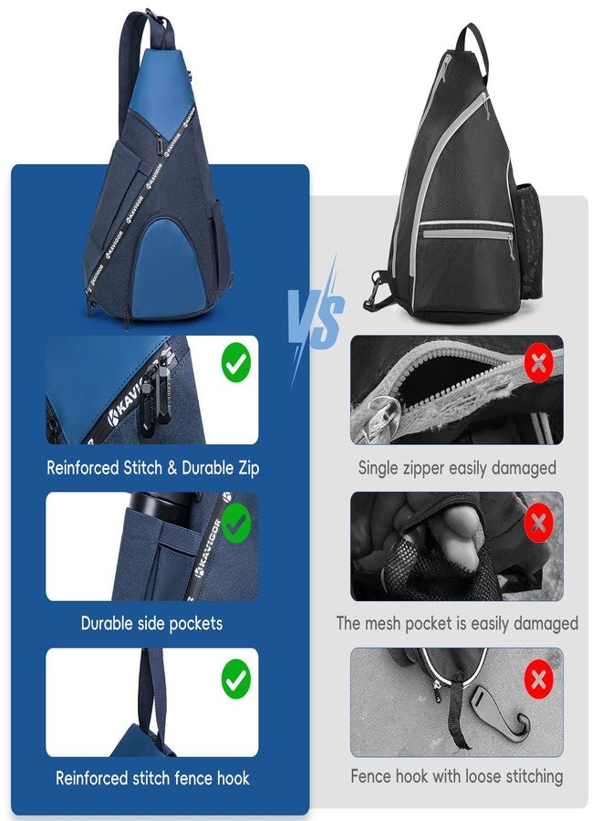 KAVIGOR Pickleball Bag, 7 Pockets & Upgraded Zippers, Lightweight Sling Bag with Detachable Strap & Water-Resistant Pocket - Image 5