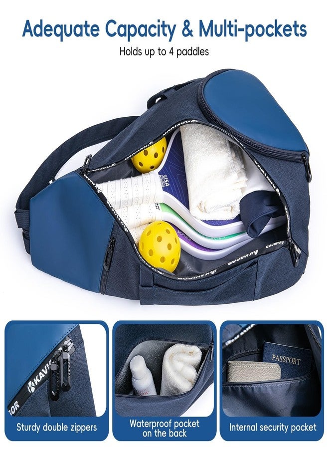 KAVIGOR Pickleball Bag, 7 Pockets & Upgraded Zippers, Lightweight Sling Bag with Detachable Strap & Water-Resistant Pocket - Image 3