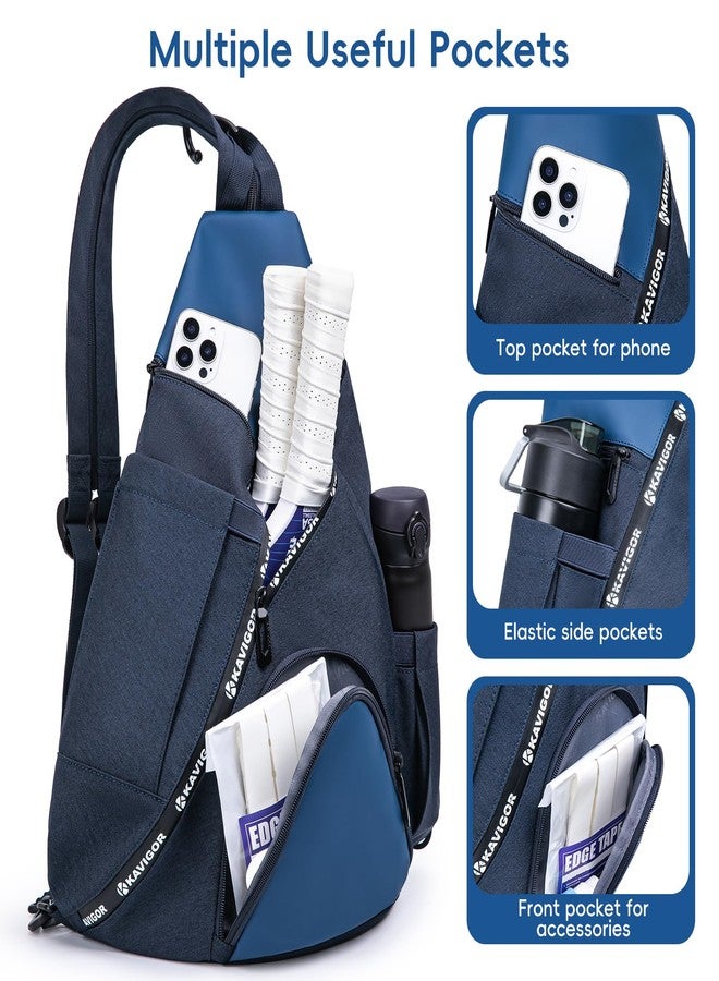 KAVIGOR Pickleball Bag, 7 Pockets & Upgraded Zippers, Lightweight Sling Bag with Detachable Strap & Water-Resistant Pocket - Image 2