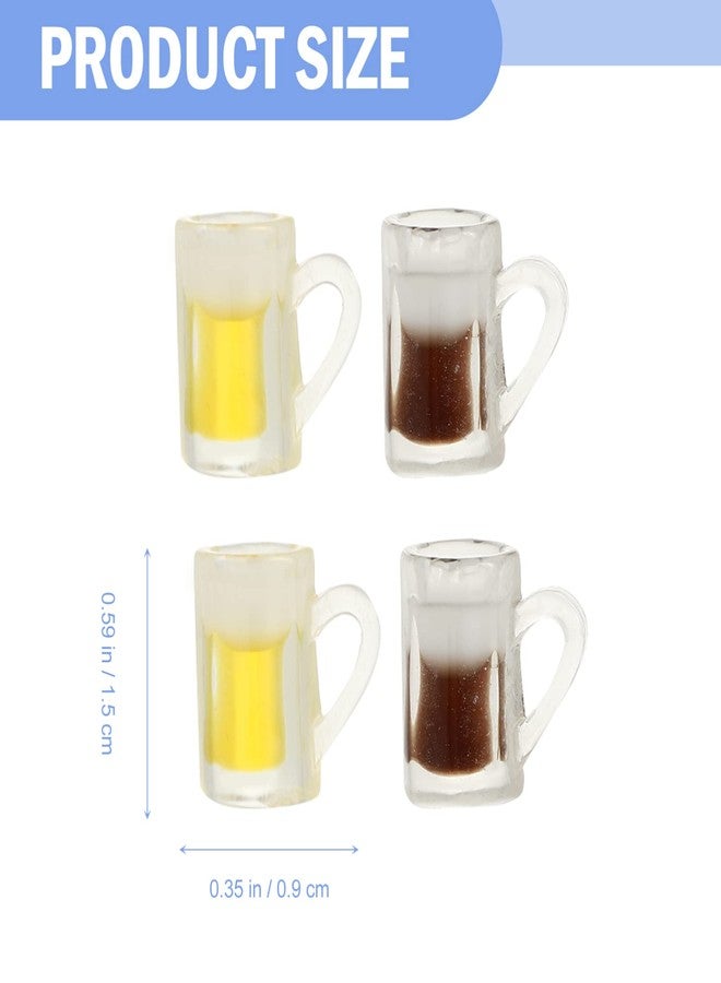 Toddmomy Mini Resin Beer Mugs, 150Pcs Miniature Beer Mugs Mini s Miniature Cups Dollhouse Accessories - Image 5