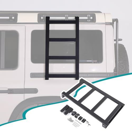 Hudiriy Car Rear Window Ladder Luggage Carriers Car Body Functional Decoration Accessories Compatible with Ineos Grenadier 20202026 Rear Window Side Ladder Kit - Image 1