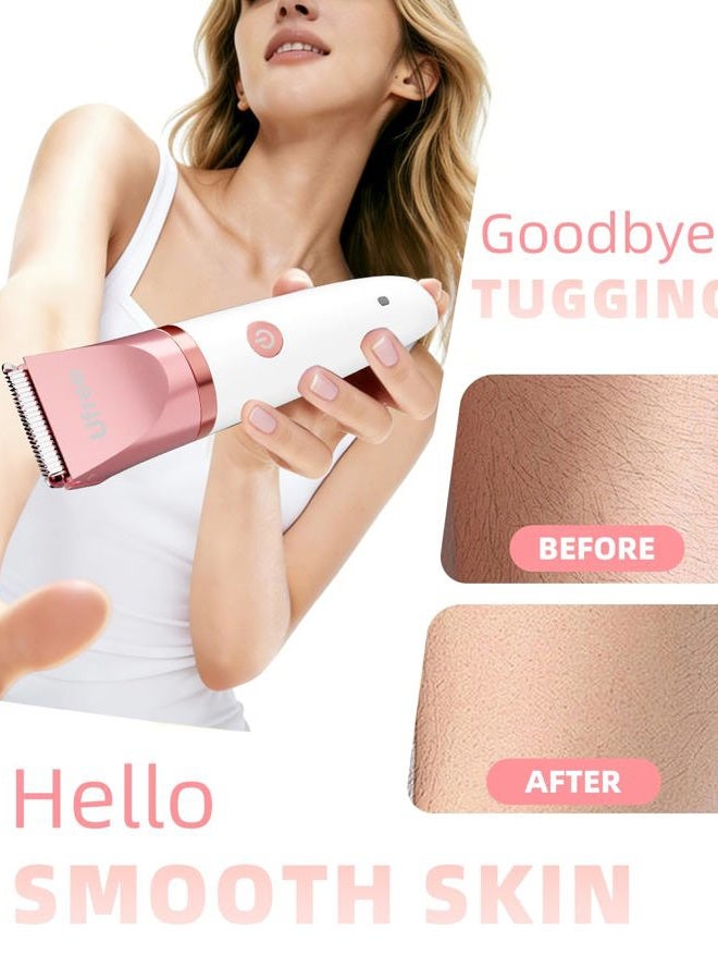 UFREE Bikini Trimmer for Women, Electric Shaver for Face and Body Hair, Wet & Dry Use Groomer, Gentle Hair Removal Razor, 3-in-1 Waterproof and Wireless Hair Trimmer, USB - Image 4