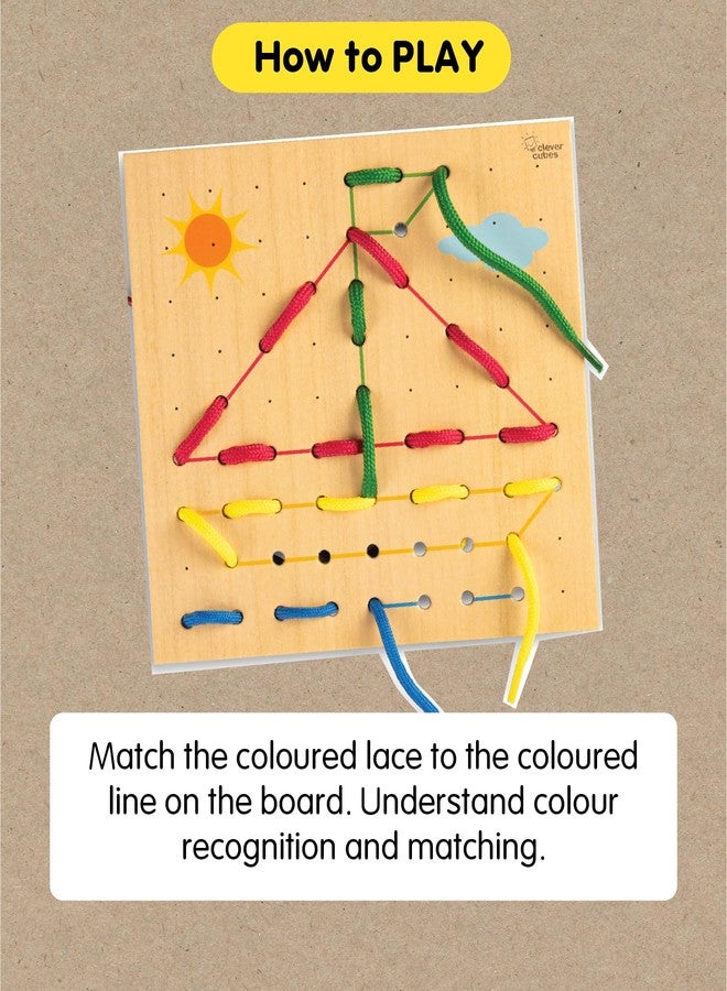 Clever Cubes Stringy Trail, Motor Skills Games, Activity Games, Educational Games, Return Gifts for Kids, Multicolour - Image 4