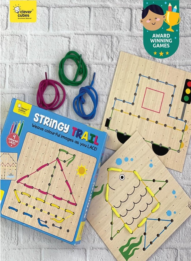 Clever Cubes Stringy Trail, Motor Skills Games, Activity Games, Educational Games, Return Gifts for Kids, Multicolour - Image 2
