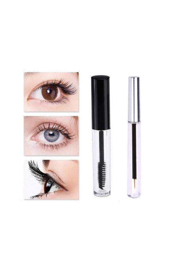 Ideal Swan 8ml Mascara Tube Empty and Wand Eyelash Cream Container Bottle 7ml Transparent Empty Mascara and Eyeliner Tubes with Rubber Inserts and Funnels Set for Castor Oil DIY Mascara（Silver, Black)  - Image 2