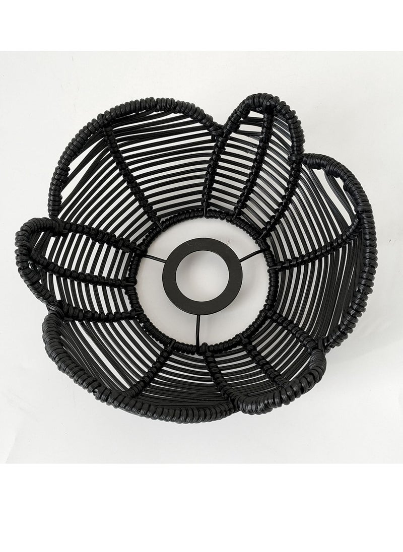 MEI HOME CENTER Hand Woven Rattan Cage Pendant Light Cover With Aesthetic Design (Size 25x30CM)  - Image 2