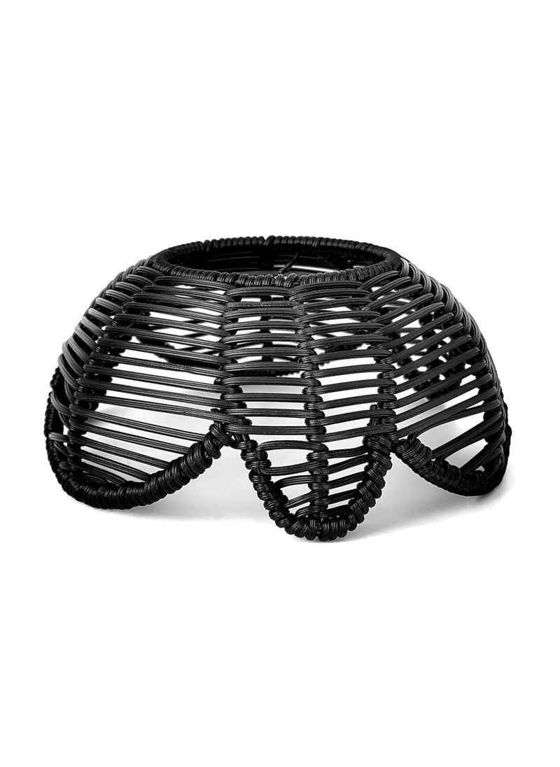 MEI HOME CENTER Hand Woven Rattan Cage Pendant Light Cover With Aesthetic Design (Size 25x30CM)  - Image 3
