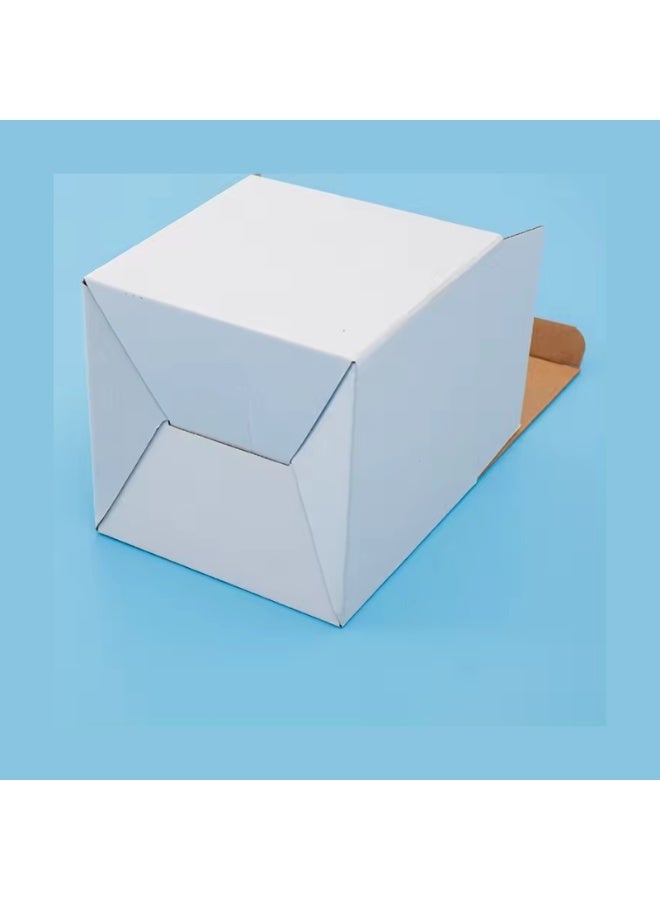 Kalon 50 Pack White Kraft Mug Packaging Boxes – Flat-Fold Recyclable Cardboard Boxes for Mugs, Crafts & Gift Use (15.3x15.3x15.3cm) - Image 3
