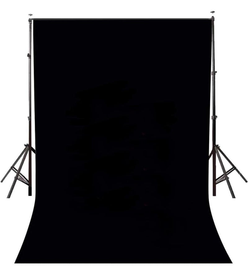 VTS 8 x12 Ft. LEKERA Ultra Thick Backdrop Background Photo Light Studio for TikTok YouTube Ring Light Photography Background (8 x 12 ft. -2, Black) - Image 1