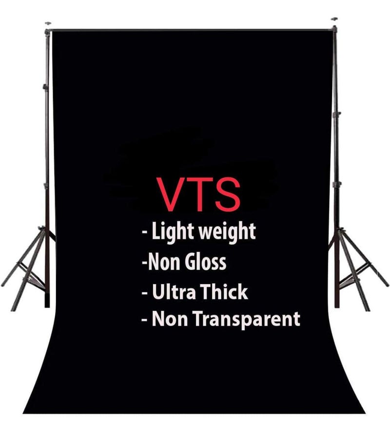 VTS 8 x12 Ft. LEKERA Ultra Thick Backdrop Background Photo Light Studio for TikTok YouTube Ring Light Photography Background (8 x 12 ft. -2, Black) - Image 2