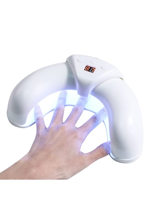 Gel UV LED Nail Lamp, 36 W Light with 3 Timer Setting, Scalable Design Prevent Hands from Turning Dark, for Home and Salon White