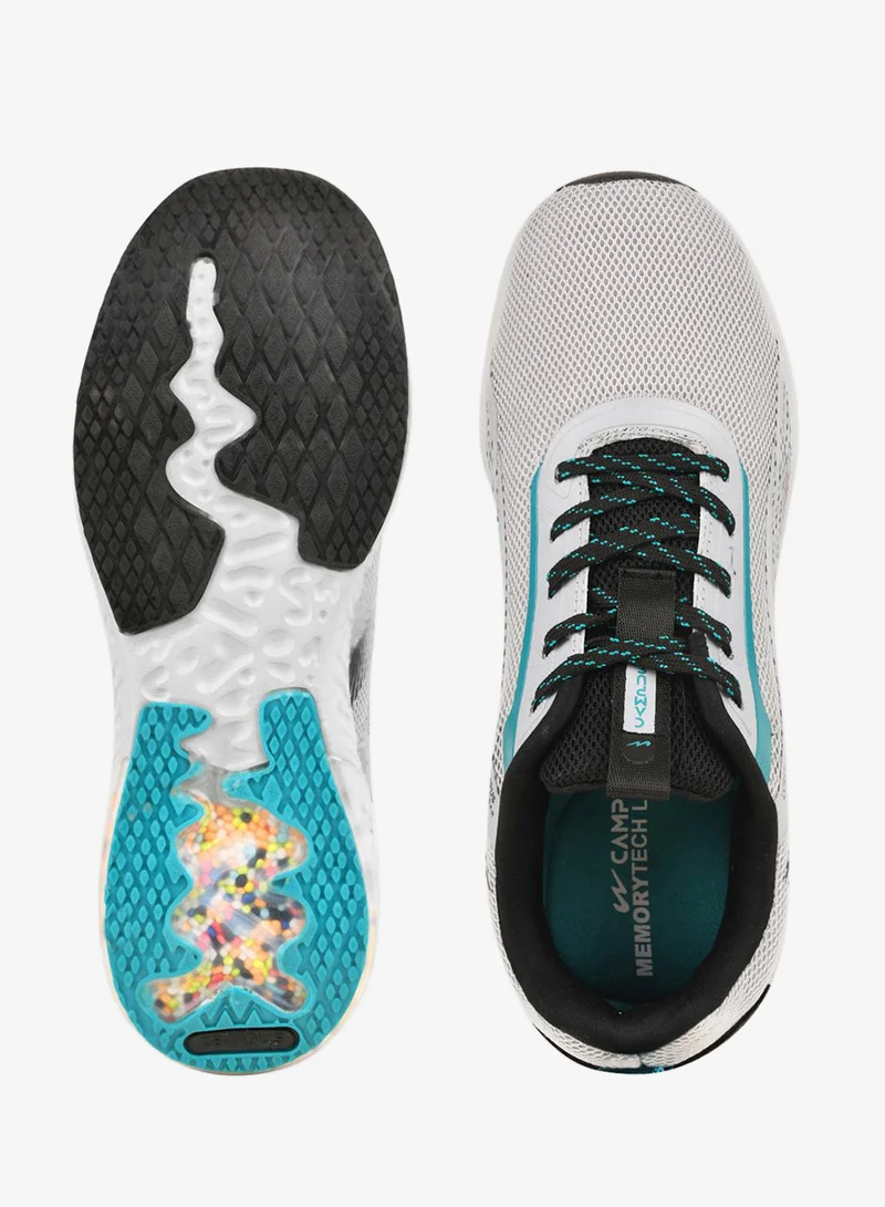 CAMPUS L.Gry/Blk Kids Colourful Low-Top Sneakers - Shoes with Cloud Like Comfort  | Best Price UAE