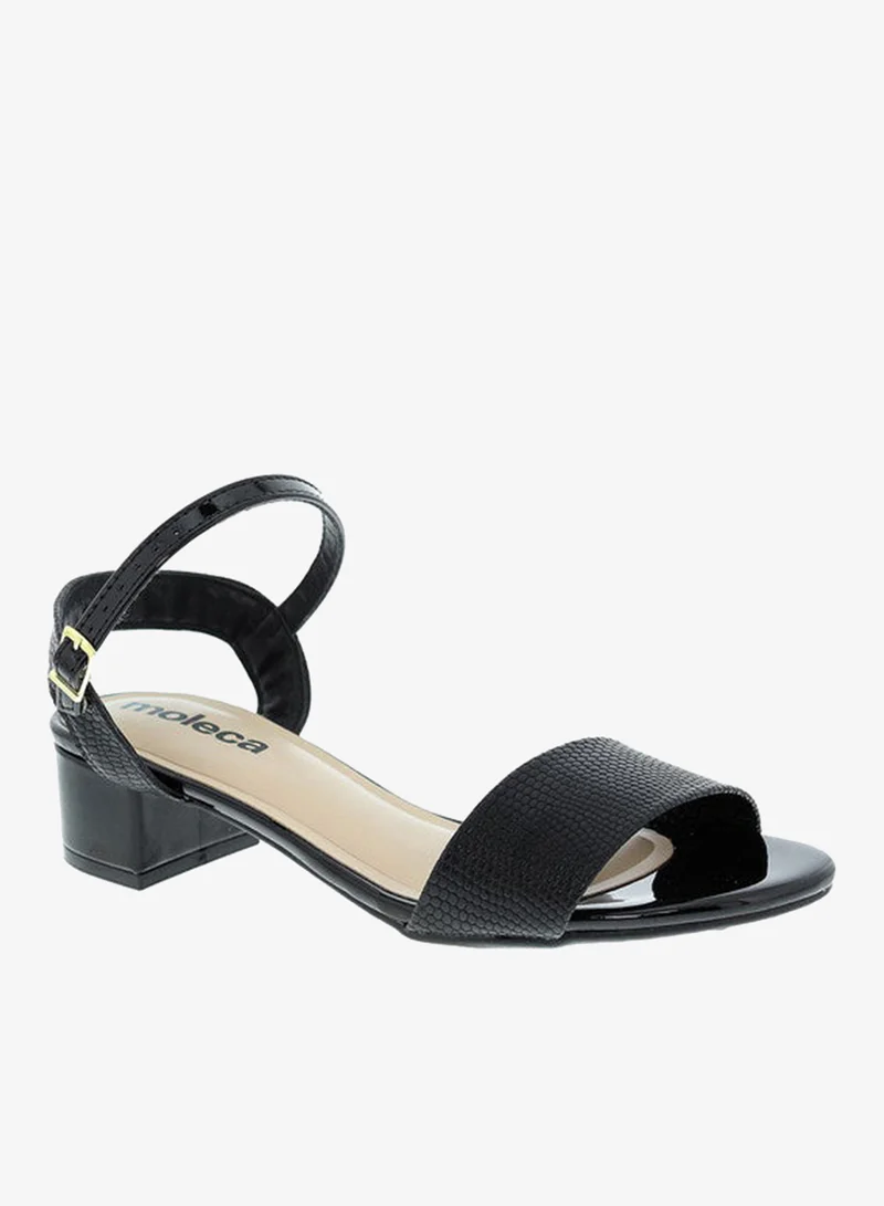 موليكا صنادل بكعب متوسط للنساء - صنادل بكعب مفتوح من الخلف للبنات مع رباط للكاحل