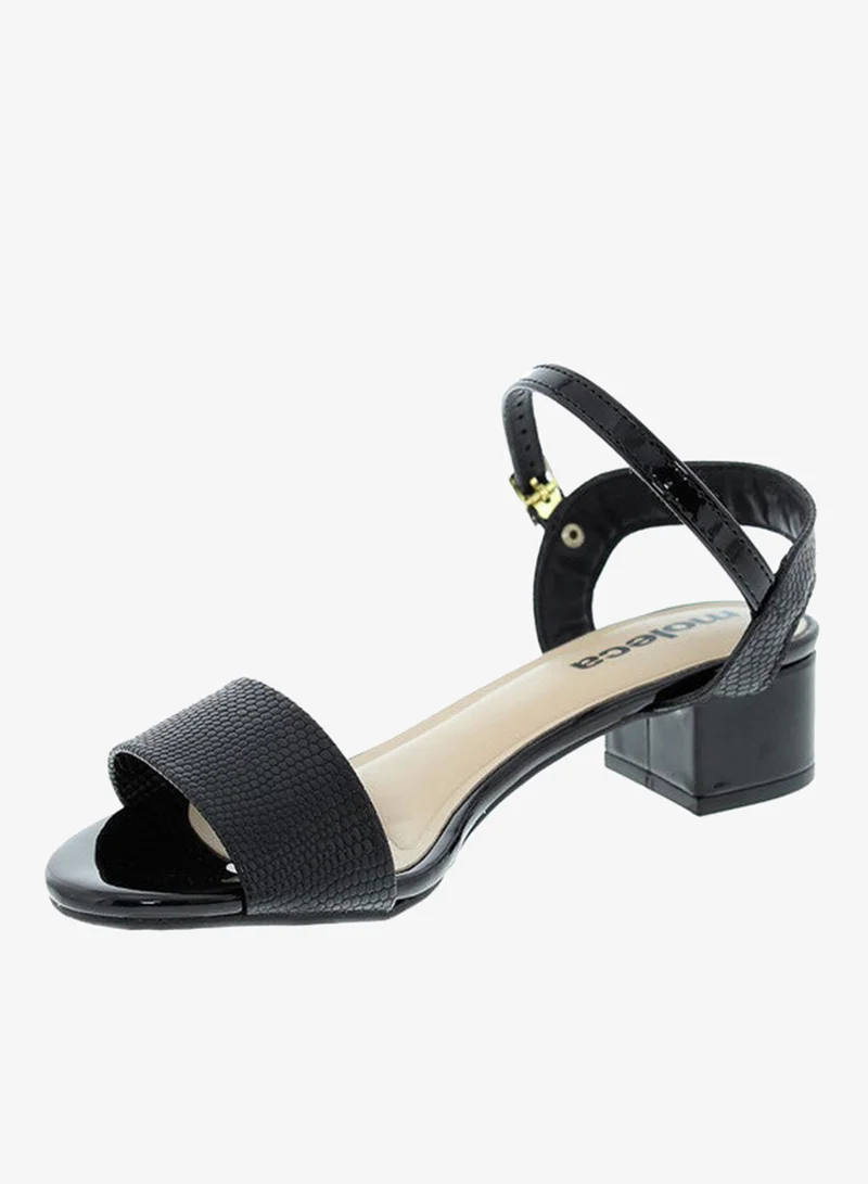 موليكا صنادل بكعب متوسط للنساء - صنادل بكعب مفتوح من الخلف للبنات مع رباط للكاحل