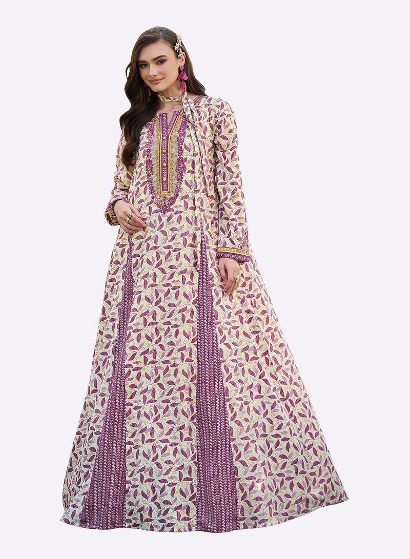 Sara Arabia جلابية سارة العربية بتصميم مستوحى من الطبيعة - Image 1