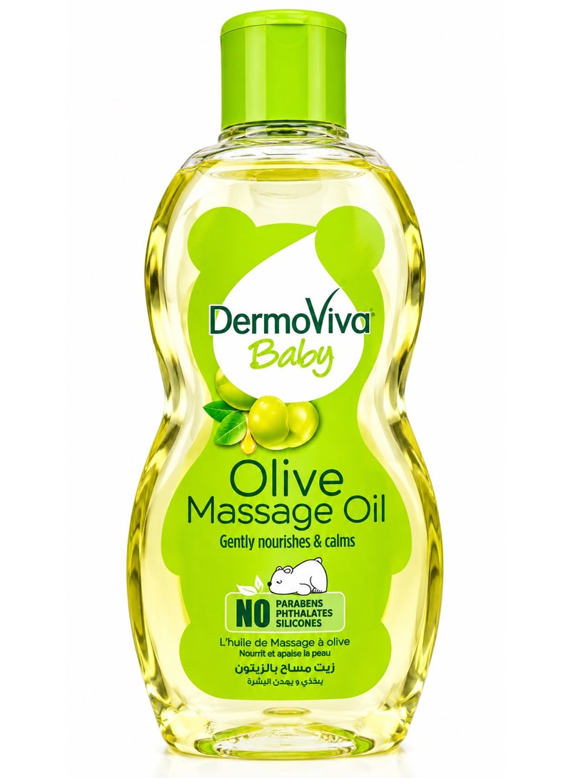 DermoViva Baby Olive Massage Oil for Gentle Skincare, 200ml - Image 2
