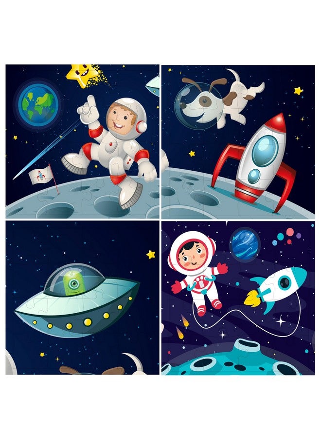 Fiddlys Fiddly's Jigsaw Puzzles 16 Pieces for Kids Ages 3+ (Space World Pack of 4) - Image 1
