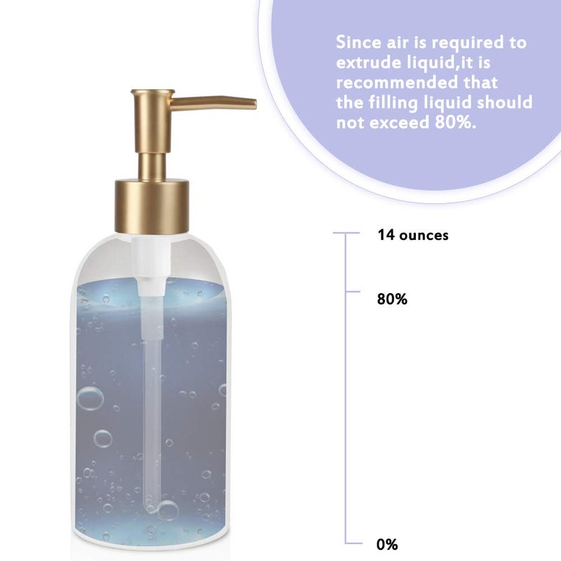 Natheeph 14Oz Ceramic Soap Dispenser Ceramic Soap Pump Dispenser Can Fill Liquid For Bathroom/Kitchen (2Pc White) - Image 3