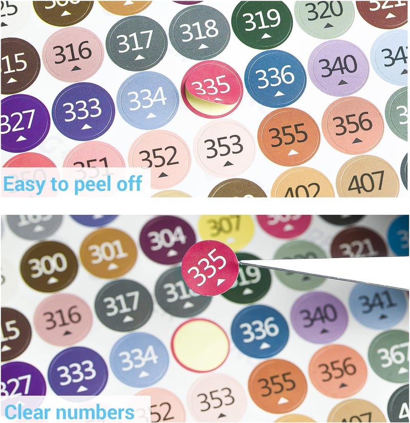 Forever young Diamond Painting Labels as Diamond Painting Accessories for Diamond Art Storage, 447 Color Number Label Stickers for Jars, Diamond Art Labels for Containers, with Blank Label and Wax(2 Set) - Image 5