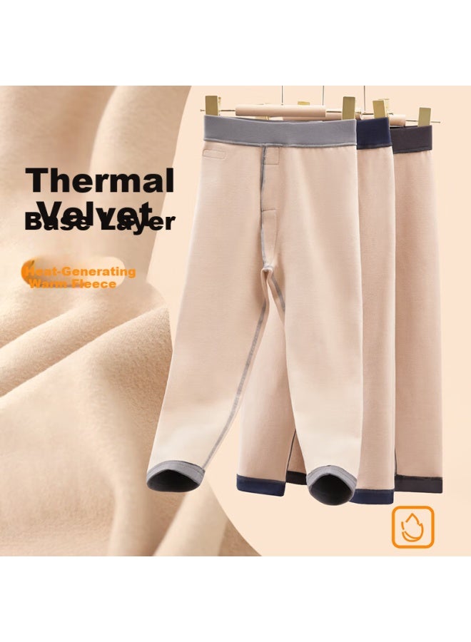 Liberal Ziyouxi Boys Thermal Pants Autumn Winter German Velvet School Uniform Essential Thickened Fleece Lined Leggings Kids Long Johns - Image 1