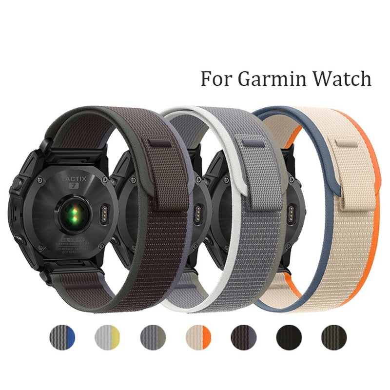 Bluejw 22/26mm Braided Nylon Quick Release Watch Strap Replacement for Garmin Fenix 7/7X/6/6X/5X/935/3 – Lightweight, Durable Solo Loop Band - Image 3