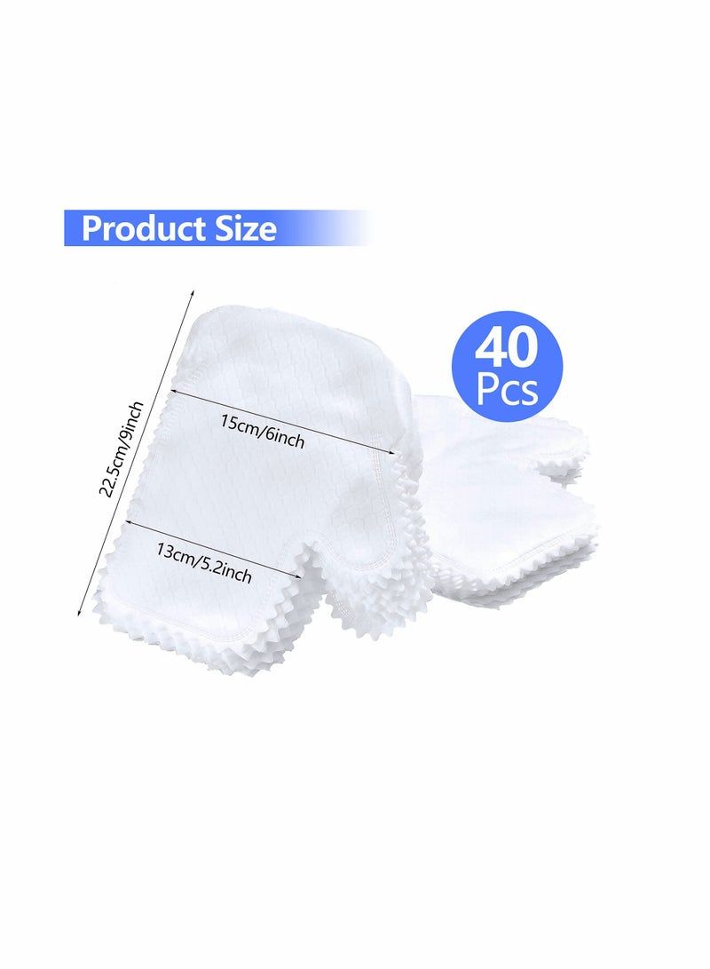 SYOSI Microfiber Dusting Cloths Gloves, Dust Wipes, Feather Dusters, Grabs and Locks in Dust, Pet Hair Cleaning Possible Dual-Sided Disposable Dusting Gloves (40 Pieces) - Image 2