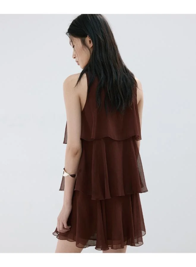 MANGO  Ruffled draped dress for Women | Best Price UAE