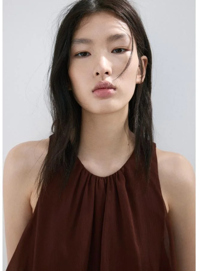 MANGO  Ruffled draped dress for Women | Best Price UAE