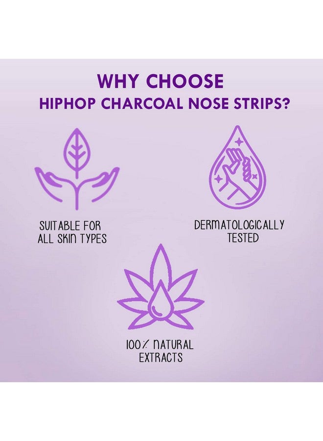 Hip Hop , Hiphop Skincare Cleansing Charcoal Forehead Nose And Chin Strips For Blackhead Removal And Pore Cleansing Total Strips, Aloe Vera, 6 Count - Image 2