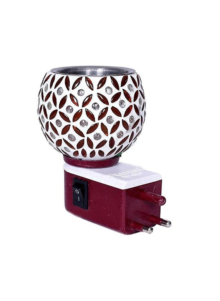 Accessorize Kingdom - Kapur Dani Electrical Camphor Diffuser. Glass Kapoor Dhani & Essential Oil Diffuser with On Off Switch to Toggle Between Burner & Lamp - Image 1
