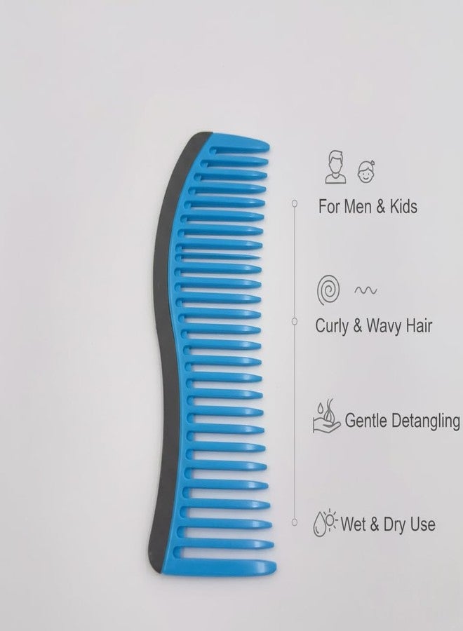 Jiffix Wide Tooth Hair Comb for Curly & Wavy Hair | Anti Hair Fall Detangling Comb for Men, Women & Kids | Gentle Scalp Friendly, Wet & Dry Use - Image 3