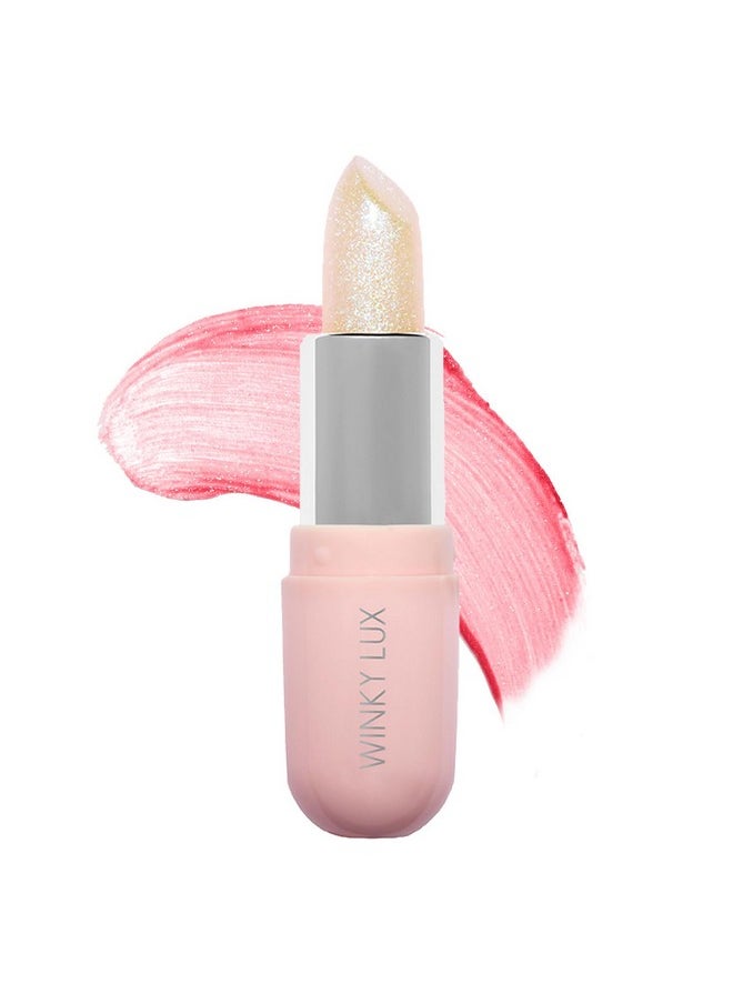 Winky Lux Winky Lux Glimmer Balm, pH Lip Balm, Color Changing Lipstick and Tinted Lip Balm, Vegan & Cruelty Free Lip Balm, Hydrate & Plump, Pink Shimmer Lipstick, Unicorn  - Image 1