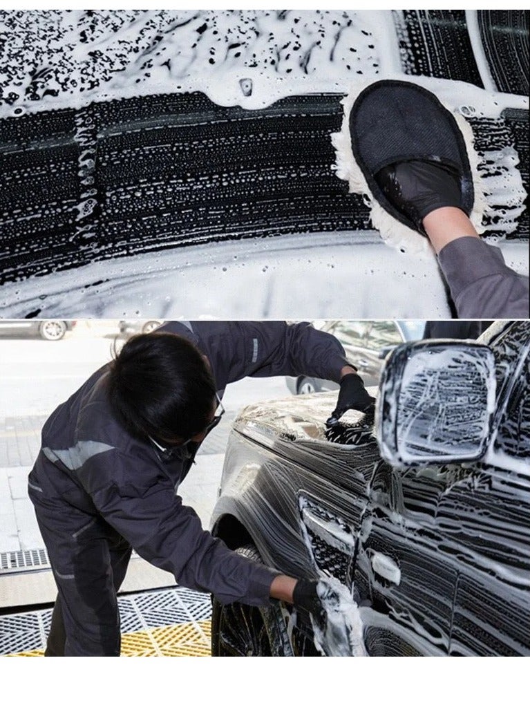 Generic Car washing wool gloves, car cleaning tools, car wiping and waxing, car decontamination cleaning cloth  - Image 4
