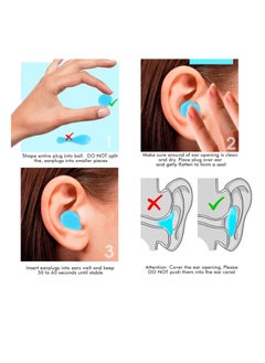 OASIS-TH 3 Pairs Gel Ear Plugs Reusable Silicone Earplugs Waterproof Moldable Swimming Earplugs Noise Cancelling Ear Plugs for Adults Ear Plugs for Swimming Sleeping Snoring Studying  - Image 2