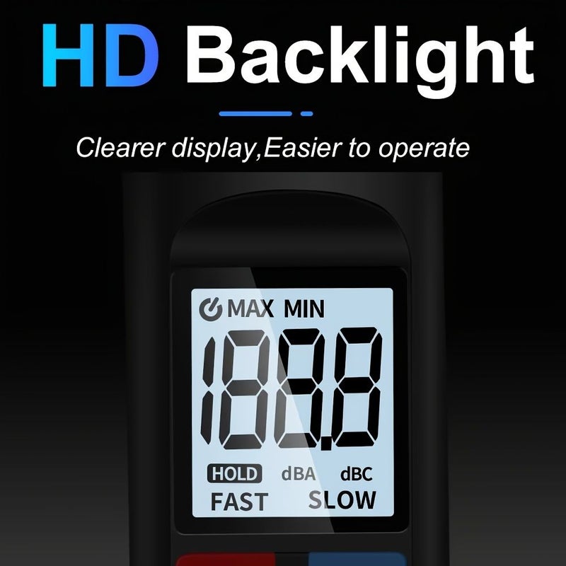 SK38 Black High Precision Sound Level Meter Decibel Monitor Portable Noise Tester For Home Volume Measurement - Image 4