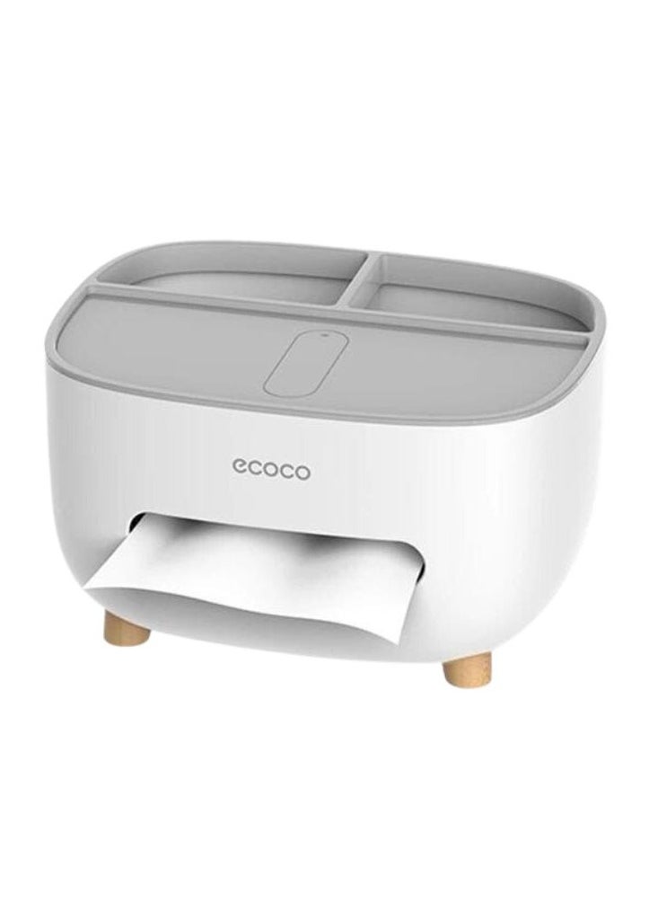 ecoco ECOCO Tissue Box Cover Holder With Storage, Multi-Function Tissue Box  - Image 1
