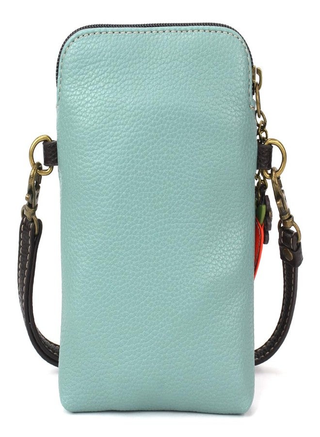 CHALA Woodland Animal Collection Cell Phone Crossbody Purse-Women PU Leather/Canvas Multicolor Handbag with Adjustable Strap - Bunny - blue - Image 2