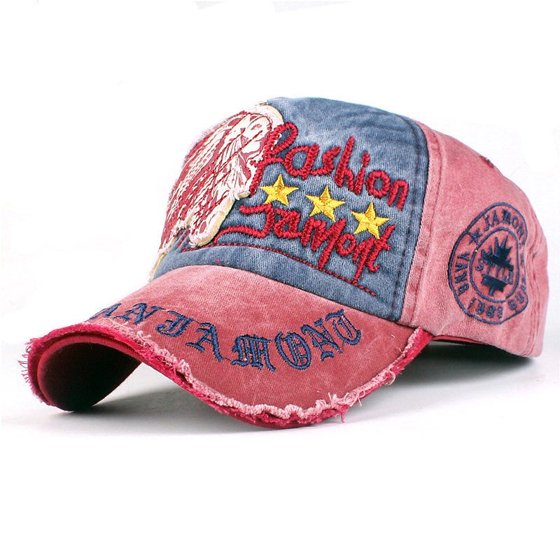 Baseball Cap European Unisex Embroidery Casual Letter Distressed Outdoor  Hat - Image 3