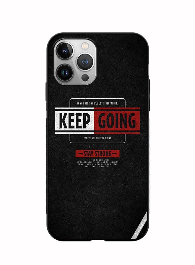 VR CREATIVE Protective Case Cover For Apple iPhone 12 Pro Max Keep Going Design Multicolour - Image 1