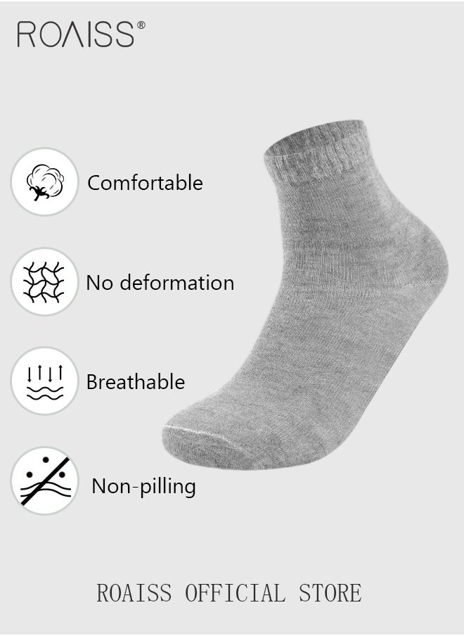 roaiss 5 Pairs Disposable Mid Calf Socks for Women Portable Throwaway Compressed Cotton Socks Sweat Absorbent and Breathable Crew Sock for Sports Business or Travel  - Image 3