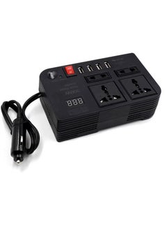 BYGD 300W Car Power Inverter DC 12V To 220V AC Converter LED Display Sockets Modified Sine Wave Power Inverter With 4 USB Ports For Laptop Car Plug Adapter Car Power Inverter Car Charger Fast Charger  - Image 1