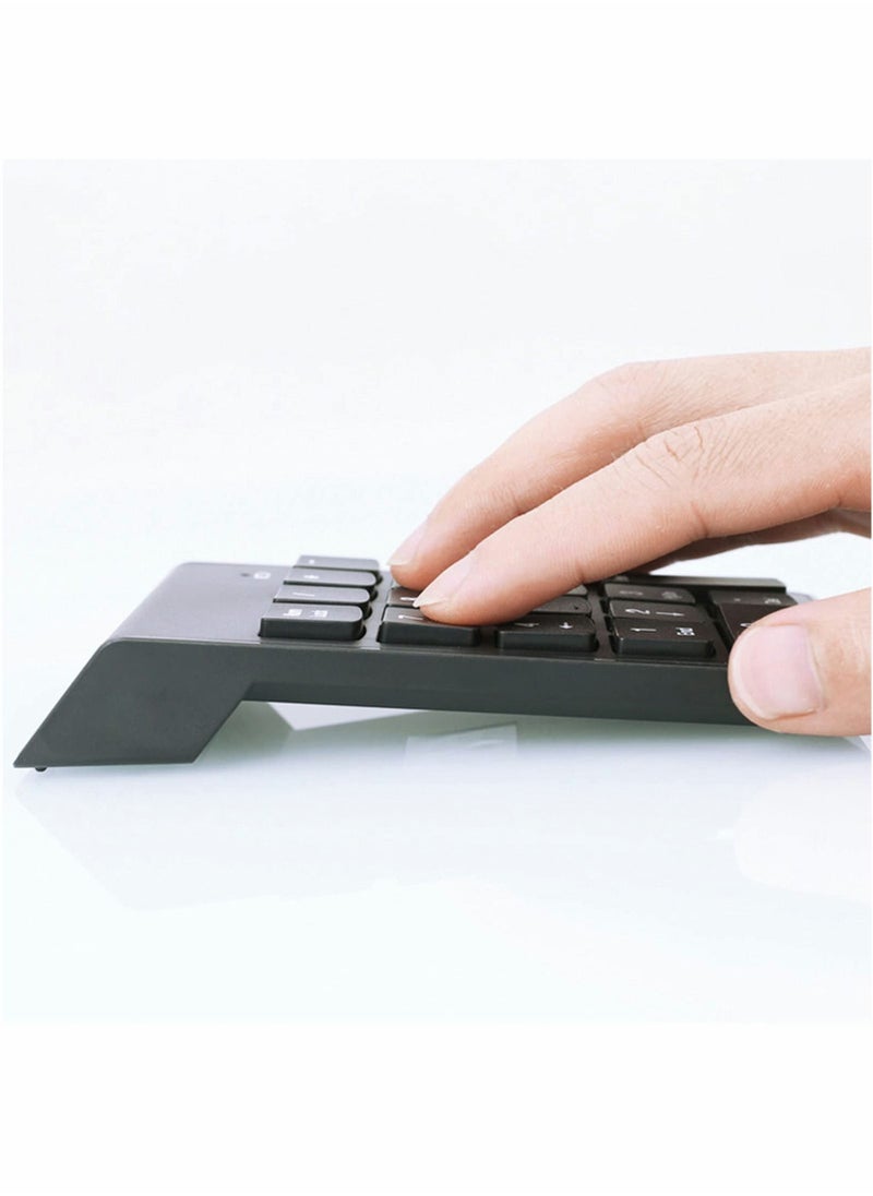 Excefore - Wireless Silent Number Pad Portable Numeric Keypad Keyboard with Mini USB Receiver for Laptop Notebook, Desktop PC Computer, Compatible with Windows, 10 Million Keystrokes Life，10M Use Distance - Image 1