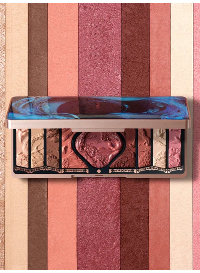 Florasis Floral Engraving Pheonix Makeup Palette | H04 Burgundy Sunset | 12.8 grams - Image 3