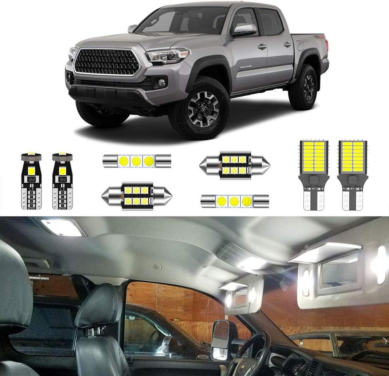 LIGHSTA 11PCS Super Bright White LED Interior Light Kit for Toyota Tacoma 2016-2022 - Image 1