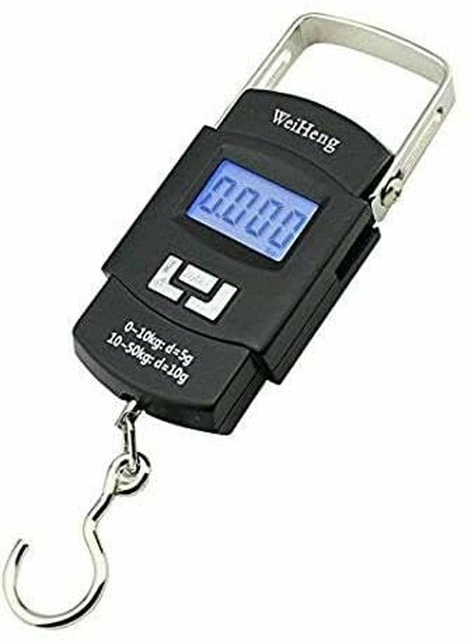 Weight Machine for Luggage, Wait Machine, Luggage Wighing Scale, Digital Weighing Scale, Bag Weighing Scale for Luggage, Electronic Portable Fishing Hook Type Digital LED Screen, 50 kg (Black) Vcx-366 - Image 1
