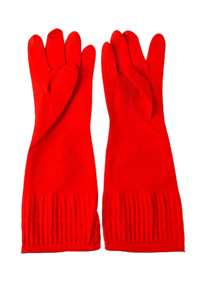 5-Pairs Of Home Kitchen Dish Washing Protective Gloves Red - Image 5